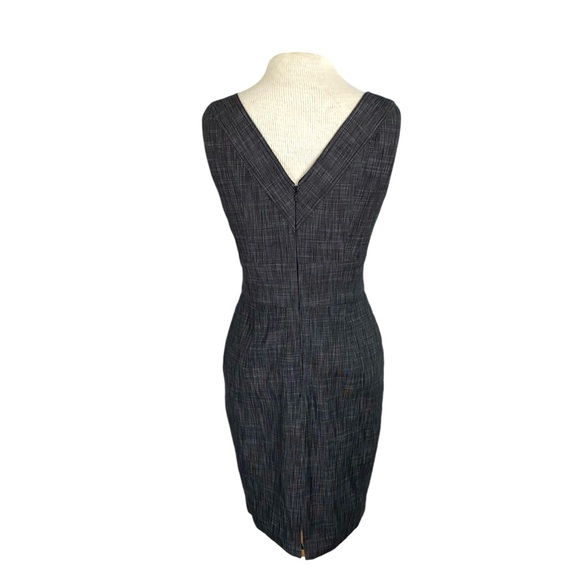 Kay Unger Sz 4 Charcoal, Gray Tweed Dress - Picture 5 of 7